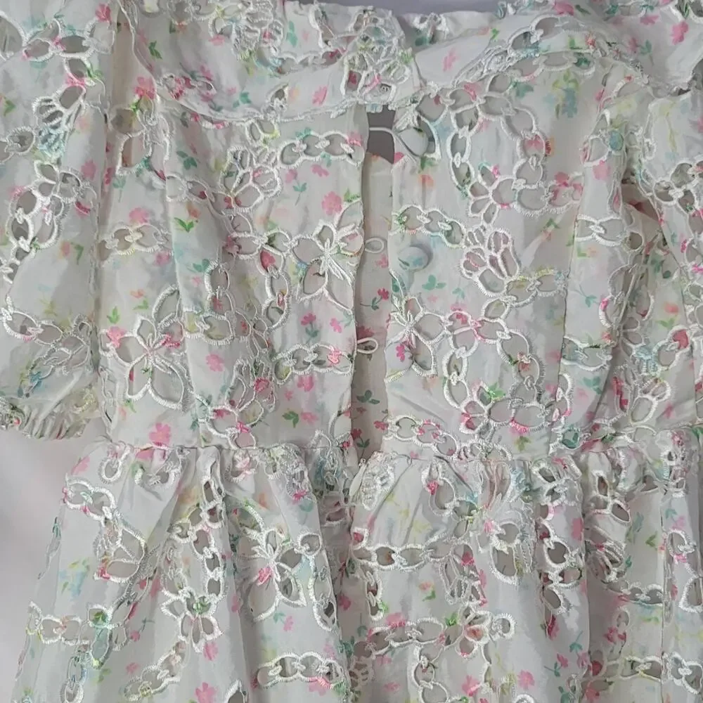 For Love and Lemons- NWT White eyelet dress- size small- READ - Picture 5 of 10